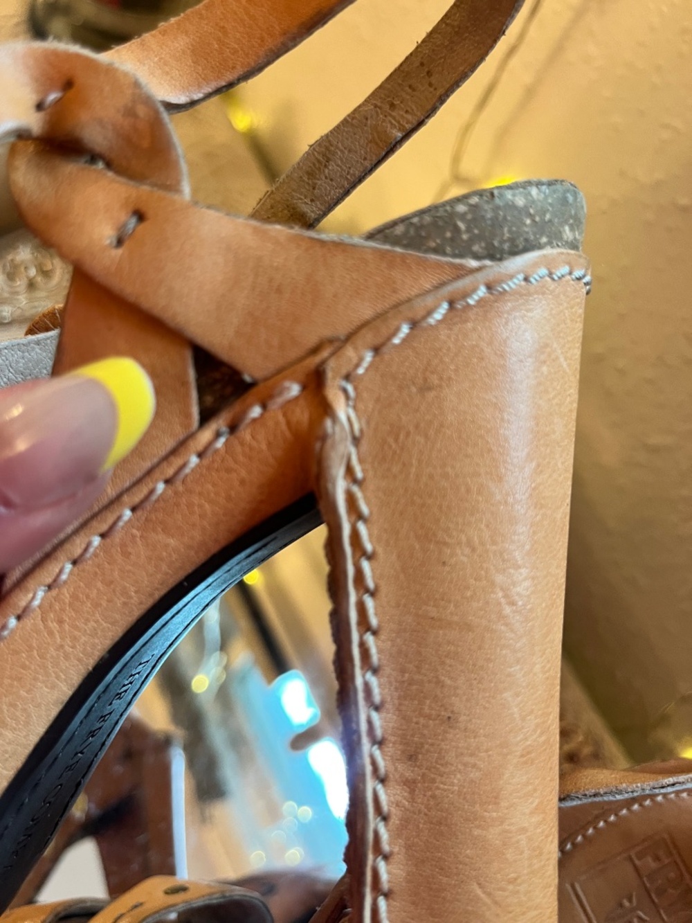 Frye Leather Braided Platform Heeled Sandals - Picture 6 of 7